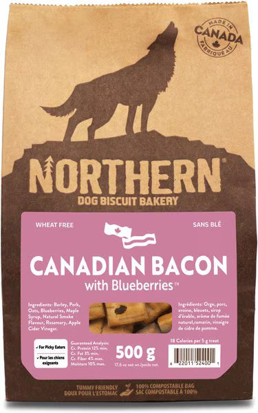 Northern Biscuit Canadian Bacon with Blueberries Crunchy Dog Treats, 500-g bag