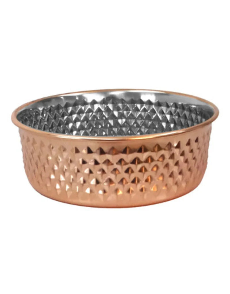 Arjan Diagonal Diamond Copper Bowl